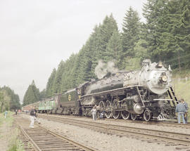 Spokane, Portland & Seattle Railway steam locomotive number 700 at Skamania, Washington in 1990.