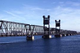 Burlington Northern Columbia River Bridge at Pasco, Washington, in 1981.