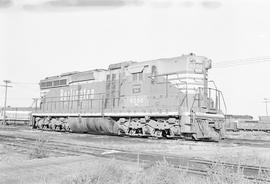 Burlington Northern diesel locomotive 6250 at Clyde, Illinois in 1972.