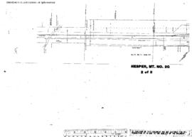 Plat Map of Great Northern Facilities at Hesper, Montana, 1945