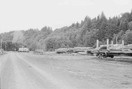 Chehalis Western Diesel Locomotive Number 684 at Pe Ell, Washington in July 1975.