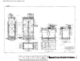 Great Northern Engineering Drawing, Elevator and Stairway at Palouse, Washington, 1917