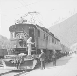 Chicago, Milwaukee, St. Paul & Pacific Railroad Company electric locomotive number E-15 at Av...