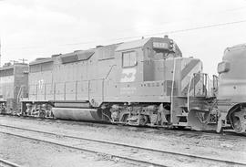 Burlington Northern diesel locomotive 2517 at Tacoma, Washington in 1971.