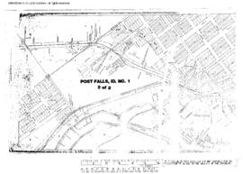 Plat Map of Great Northern Facilities at Post Falls, Idaho, 1974