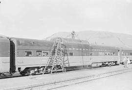 Northern Pacific Railroad Day/Nite Coach Number 589 at Seattle, Washington, circa 1953.
