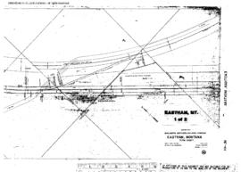 Plat Map of Milwaukee Road Facilities at Eastham, Montana, 1917