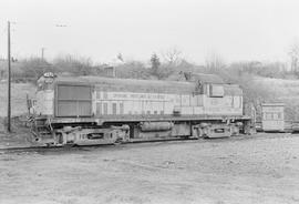 Burlington Northern diesel locomotive 4076 at Vancouver, Washington in 1971.