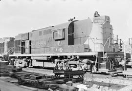 Burlington Northern diesel locomotive 4195 at Vancouver, Washington in 1970.