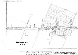 Plat Map of Northern Pacific Facilities at Hartline, Washington, 1925