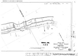 Plat Map of Oregon Trunk Facilities at Nena, Oregon, 1916