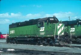 Burlington Northern 2081 at Everett, Washington in 1990.