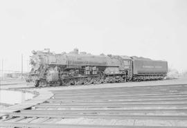 Northern Pacific steam locomotive 2682 at Dilworth, Minnesota, in 1954.