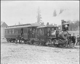 Seattle, Lake Shore & Eastern Railway Company steam locomotive 10 at Seattle, Washington, cir...