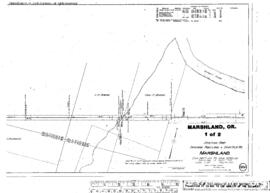 Plat Map of Spokane, Portland, and Seattle Railway Facilities at Marshland, Oregon, 1915