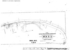 Plat Map of Great Northern Facilities at Hall, British Columbia, 1900