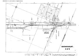 Plat Map of Great Northern Facilities at Browning, Montana, 1940