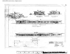 Great Northern Engineering Drawing, Depot at Ephrata, Washington, 1943