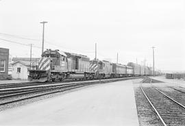 Burlington Northern diesel locomotive 6922 at Seattle, Washington in 1972.