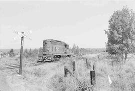 Chehalis Western Diesel Locomotive Number 1632 at Millburn, Washington in September, 1975.