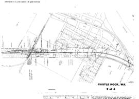 Plat Map of Northern Pacific Facilities at Castle Rock, Washington, 1944