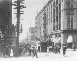 Seattle Electric Company cars, Seattle, Washington, circa 1900