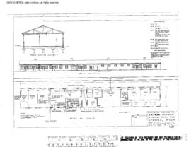 Great Northern Engineering Drawing, Commissary - Pullman Service Building - King Street Coach Yar...