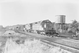 Chicago, Milwaukee, St. Paul & Pacific Railroad Company diesel locomotive number 150 at Vader...