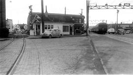 Pacific Coast Railroad/Milwaukee Road mainling at Renton, Washington, circa 1940.