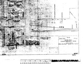 Northern Pacific Engineering Drawing, Pump House at Noxon, Montana, 1961