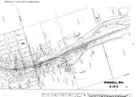 Plat Map of Northern Pacific Facilities at Connell, Washington, 1945