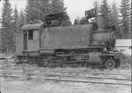 Schafer Brothers Logging Company Steam Locomotive Number 27 at Brady, Washington in September, 1950.