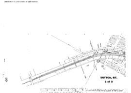 Plat Map of Great Northern Facilities at Dutton, Montana, 1964