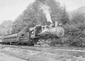 Lake Whatcom Railway Steam Locomotive Number 1070 at Park, Washington, circa 1988.