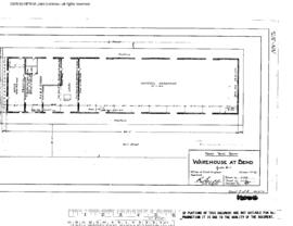 Spokane, Portland, and Seattle Railway Engineering Drawing, Warehouse at Bend, Oregon, 1911