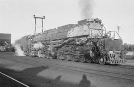 Union Pacific Railroad steam locomotive number 4019, circa 1950.