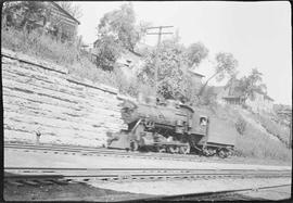 Northern Pacific steam locomotive 328 at St. Paul, Minnesota, in 1934.