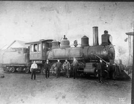 Columbia and Puget Sound Railroad steam locomotive number 12 at Seattle, Washington, circa 1910.