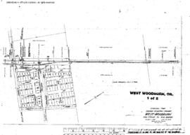 Plat Map of Oregon Electric Railroad Facilities at West Woodburn, Oregon, 1915