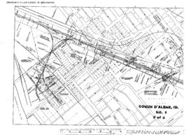 Plat Map of Milwaukee Road, Great Northern Facilities at Coeur d'Alene, Idaho, 1965