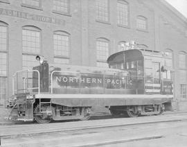 Northern Pacific diesel locomotive number 6 at South Tacoma, Washington, in 1957.