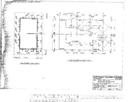 Northern Pacific Engineering Drawing, Yard Office at Stacy Street Hub, Seattle, Washington, 1985