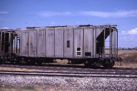 Northern Pacific hopper car number 76561 at Amarillo, Texas, in 1980.