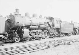 Northern Pacific steam locomotive 2160 at Brainerd, Minnesota, in 1952.