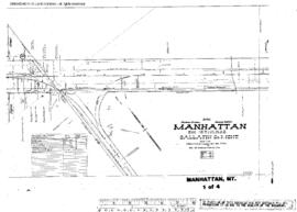 Plat Map of Northern Pacific Facilities at Manhattan, Montana, 1913