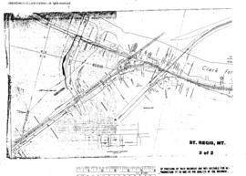 Plat Map of Northern Pacific Facilities at St. Regis, Montana, 1925