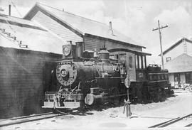 White Pass & Yukon Railroad Steam Locomotive Number 51 at Whitehorse, Yukon, circa 1950