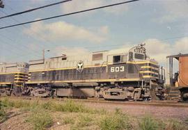 Belt Railway of Chicago Diesel Locomotive Number 603 at Chicago, Illinois in July, 1986.