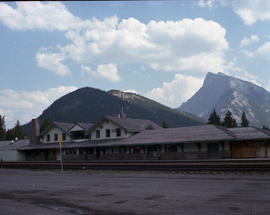 Canadian Pacific Railway depot at Banff, Alberta in August 1990.