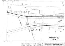 Plat Map of Northern Pacific Facilities at Lothrop, Montana, 1943